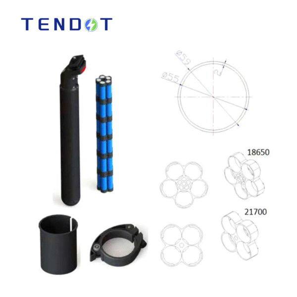 Seatpost Customized Ebike Battery 36V 48V - 图片 6